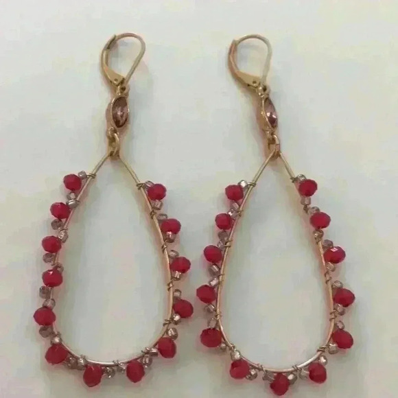 Lonna & Lilly new Gold Tone Open Drop Earrings - Picture 2 of 8